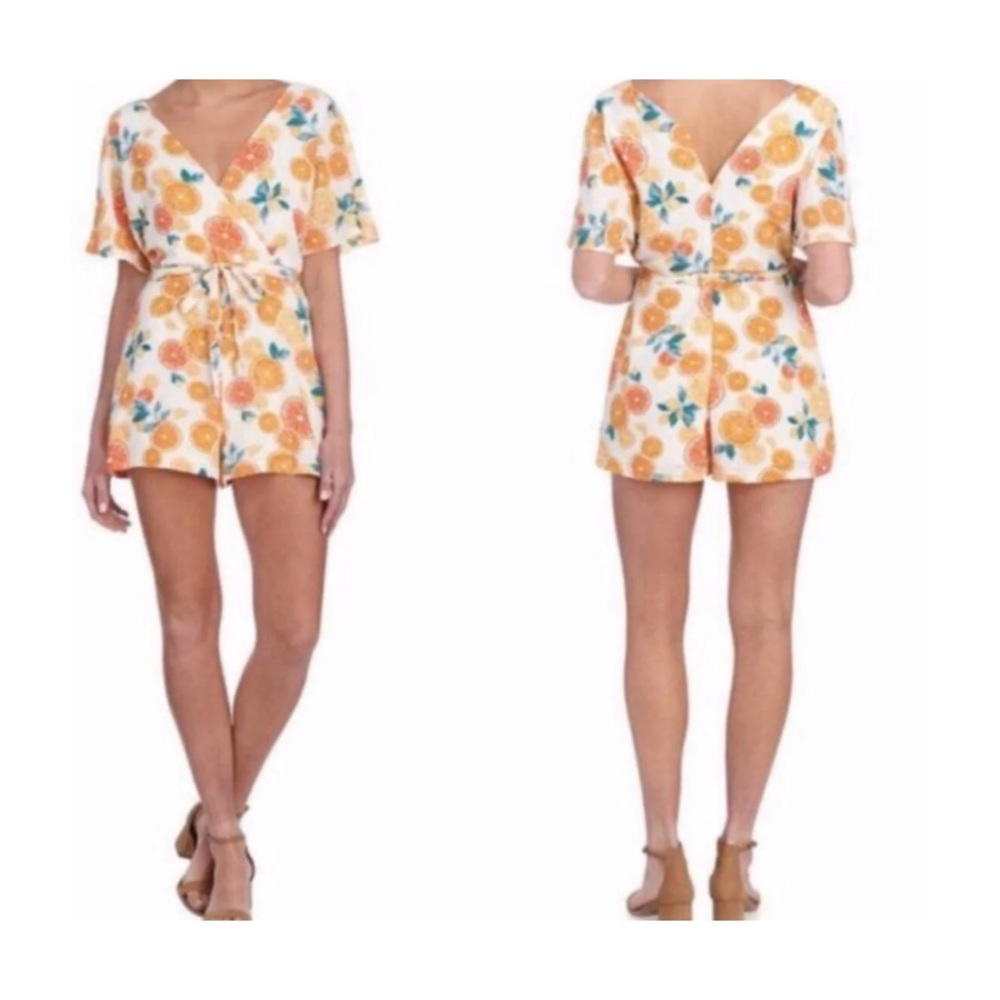 🚨Sold June & Hudson Citrus Romper
